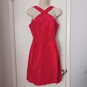 J. Crew Whitley Silk Taffeta Dress Red Size 4P NWOT Cocktail Wedding Formal